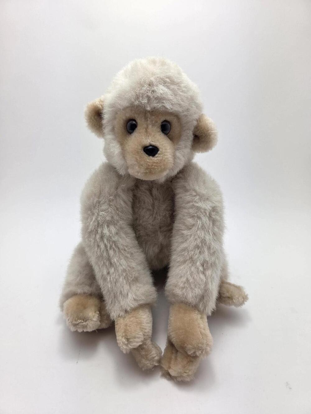 Gund 1980 Vintage White Chimpanzee Plush. Vintage Collectible (10 inch)